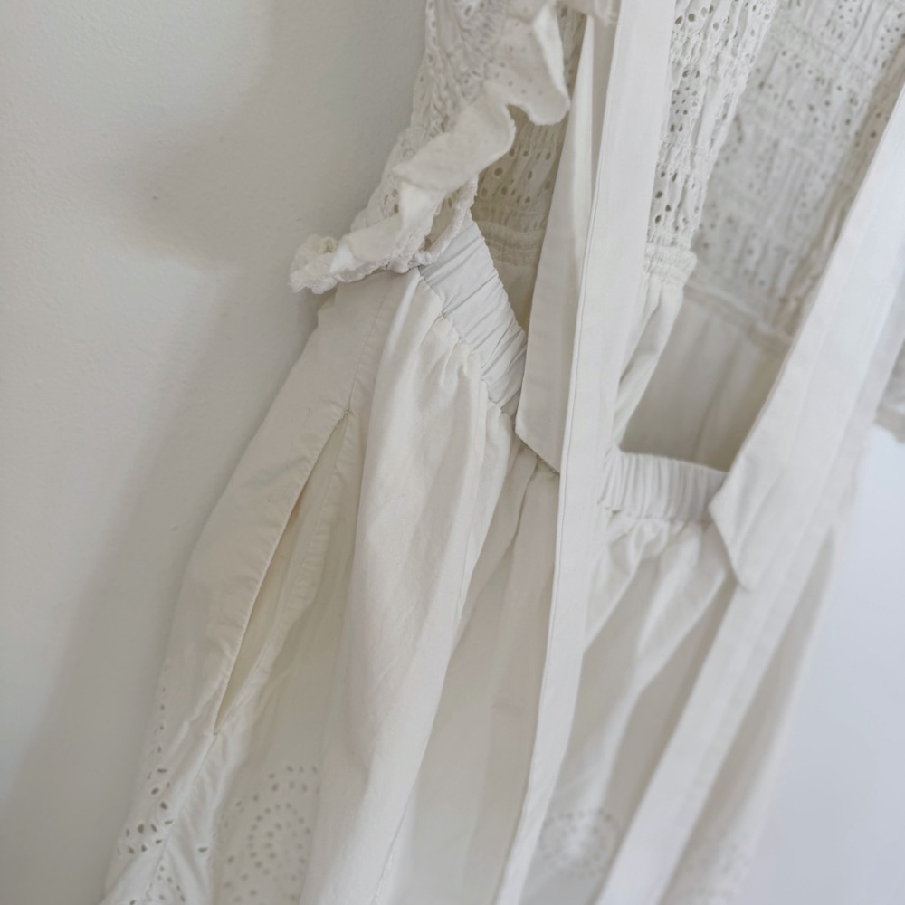 Sea New York White Eyelet Midi Dress with Back Tie - Picture 9 of 9